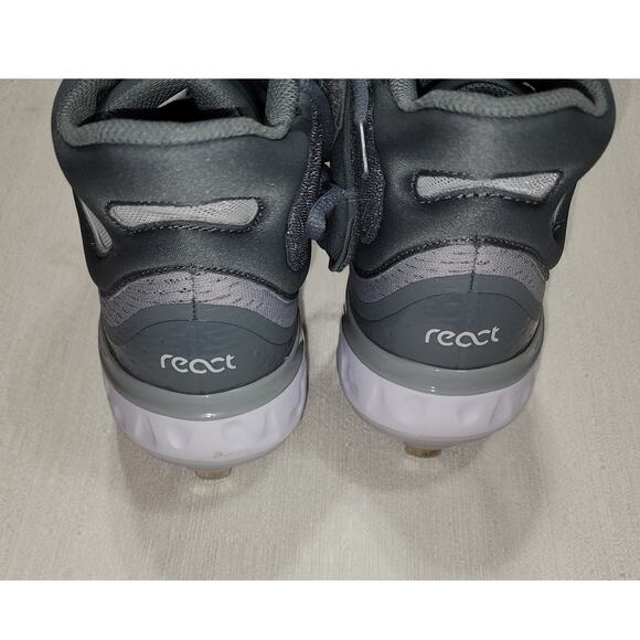 Nike alpha huarache elite 4 mid wolf grey size 8 baseball cleats - Picture 5 of 8